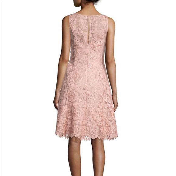 Aidan Mattox Bato Sleeveless Apricot Lace Dress Pristine Condition. Never worn. - Picture 2 of 7